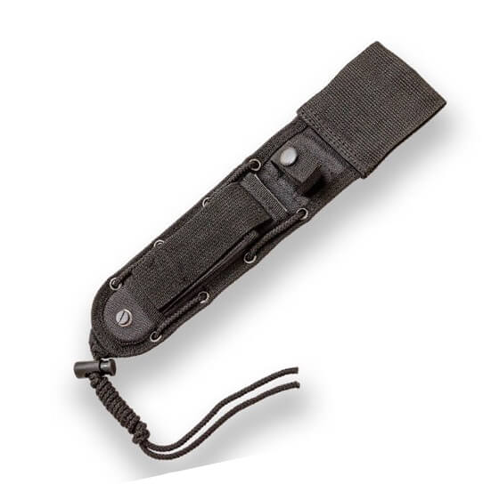 JKR-Überlebensmesser mit Gummigriff und 14,5 cm Klinge mit Titanbeschichtung