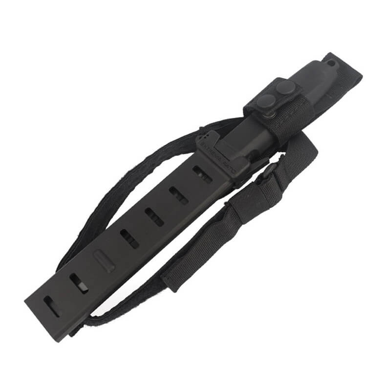 Extrema Ratio Contact Black Kampfmesser mit 162 mm Klinge aus Böhler-Stahl. Scheide aus Naylon