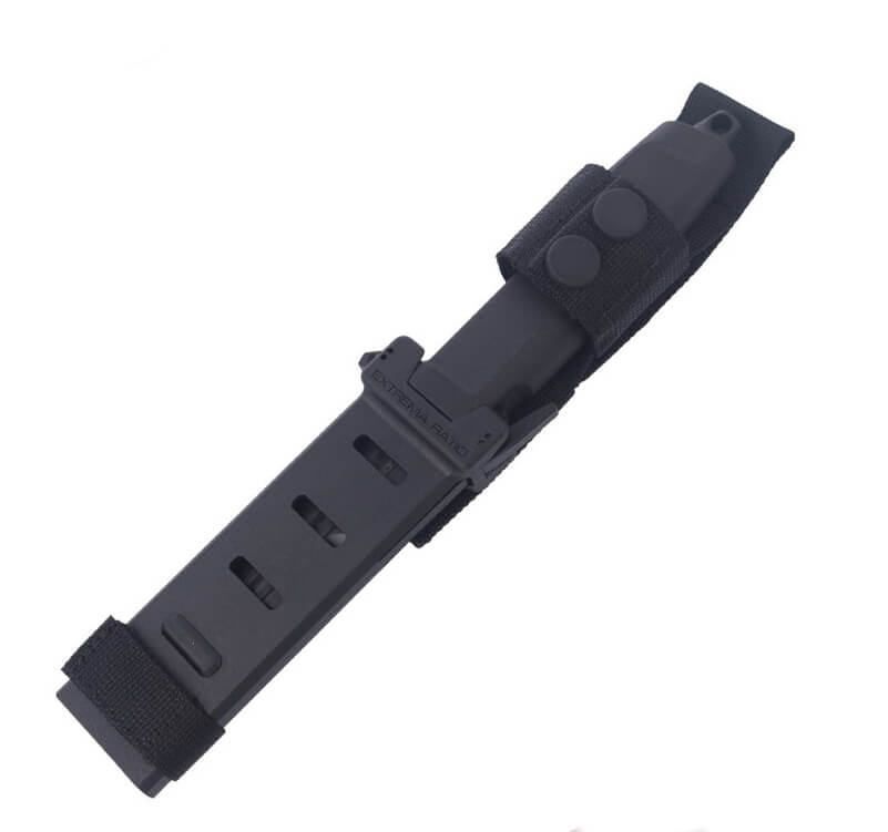 Kampfmesser Contact C Black von Extrema Ratio mit 128mm Klinge aus Böhler Stahl. Naylon Scheide