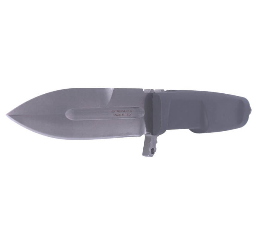 Kampfmesser Contact C Wolf Grey von Extrema Ratio mit 128mm Klinge aus Böhler Stahl. Naylon Scheide