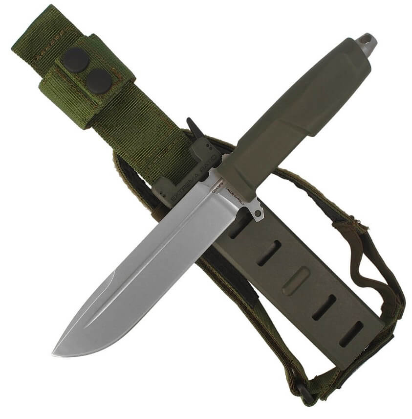 Extrema Ratio DMP Ranger Green Militärmesser mit 15,2 cm Klinge aus Böhler-Stahl. Scheide aus Naylon.