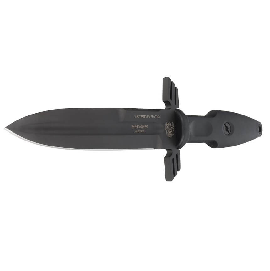 Ermes Operativo Black Tactical Knife von Extrema Ratio. 14 cm Klinge und FRN Griff. Kydex Scheide.