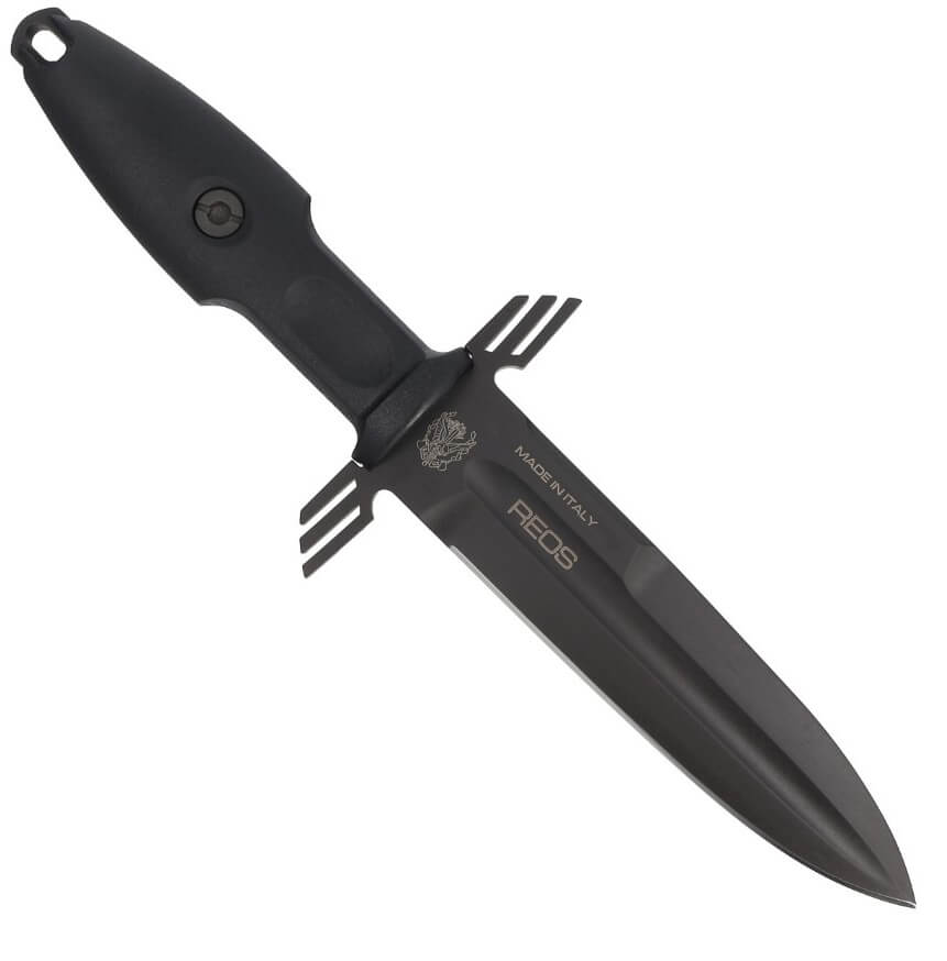 Ermes Operativo Black Tactical Knife von Extrema Ratio. 14 cm Klinge und FRN Griff. Kydex Scheide.