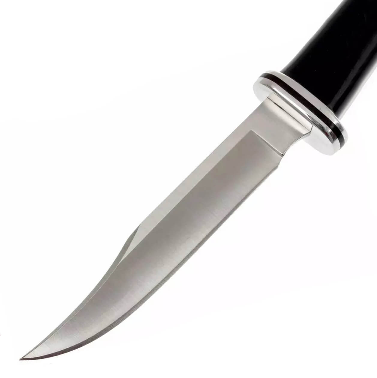 Buck Woodsman 102 Couteau de chasse à lame fixe 9,8 cm avec manche en phénol noir 0102BKS