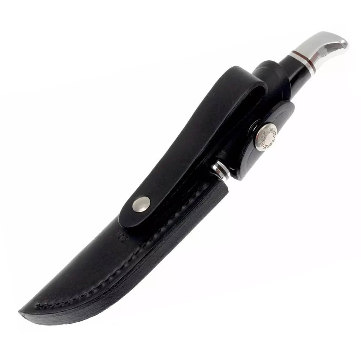 Buck Woodsman 102 Couteau de chasse à lame fixe 9,8 cm avec manche en phénol noir 0102BKS