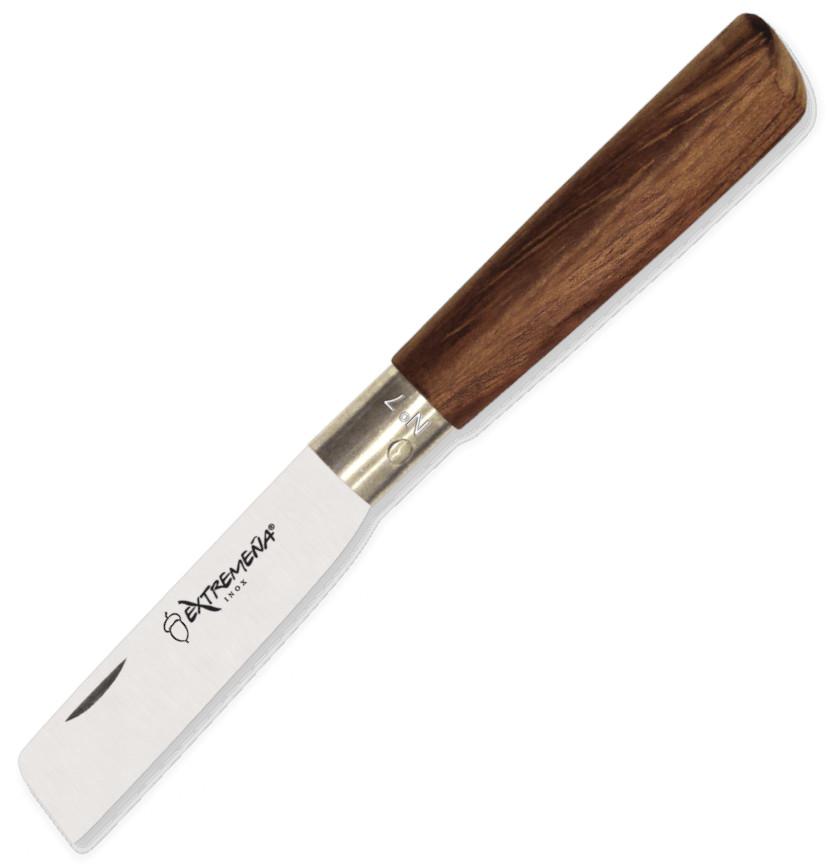 Navaja Extremeña taponera nº 7 con mango de madera y hoja de 8 cm