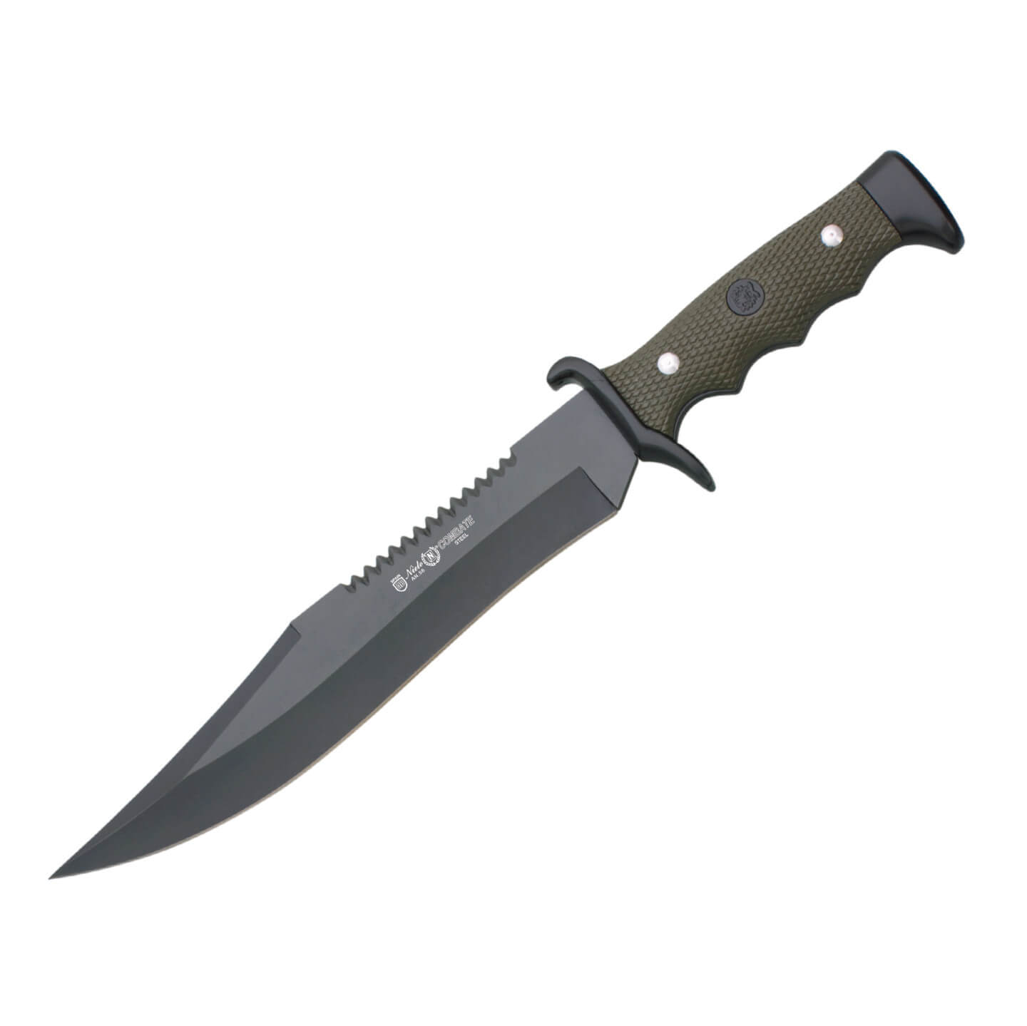 Bowie Nieto Combate Messer mit ABS-Griff und 23 cm langer schwarz...