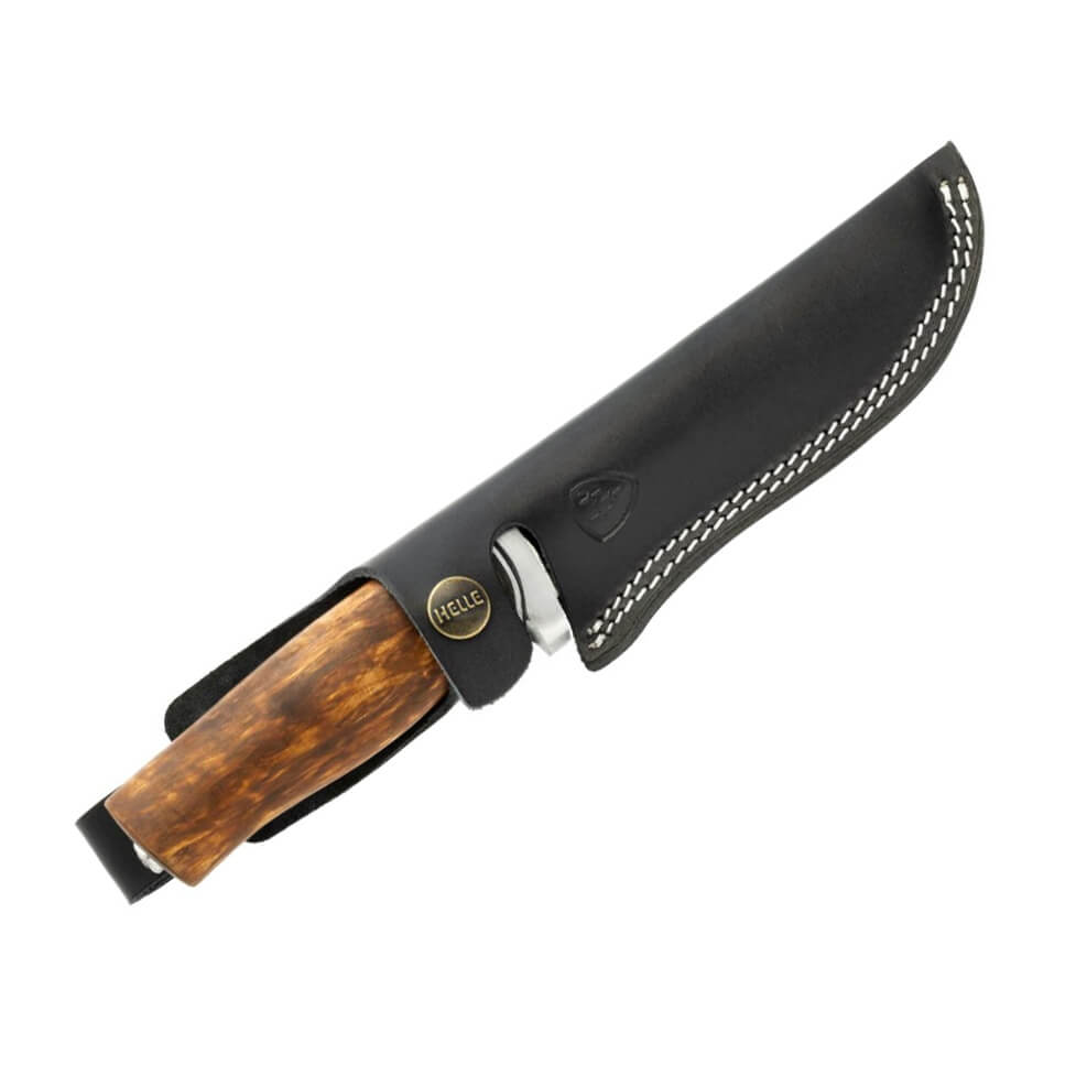 Coltello Nordic Helle GT 1036 con manico in betulla e lama da 12,3 cm in acciaio 14C28N