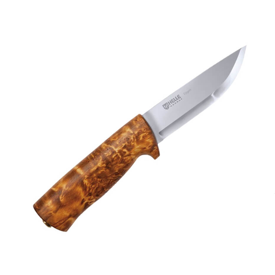 Helle Eggen 75 Bushcraftmesser mit Griff aus Birkenholz und 10,1 ...