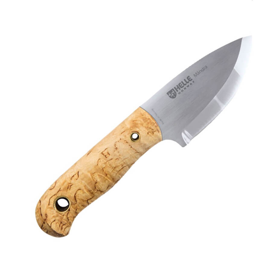 Helle Mandra 620 Bushcraftmesser mit Birkenholzgriff und 6,9 cm d...