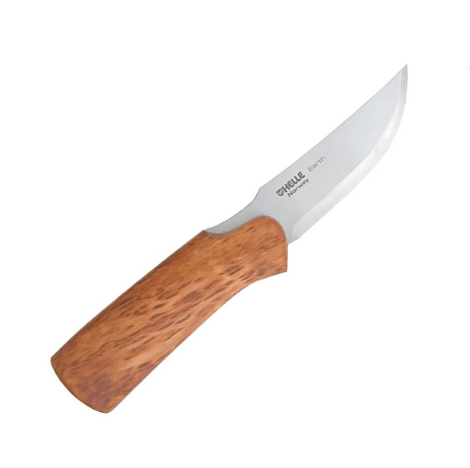 Helle Earth 75 Bushcraftmesser mit Birkenholzgriff und dreifach l...
