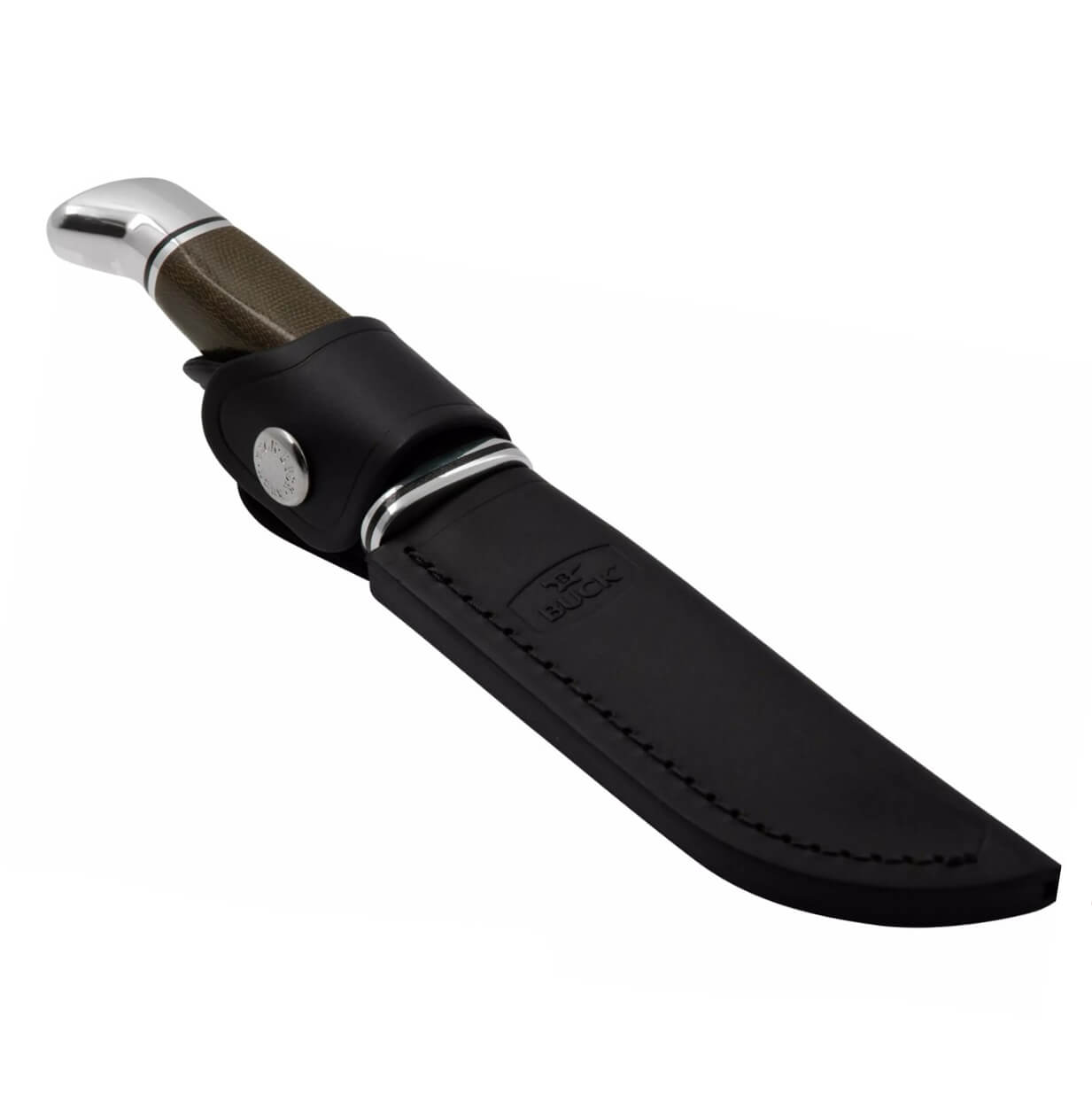 Couteau de chasse Buck Brahma pro avec manche en micarta vert et acier S35VN