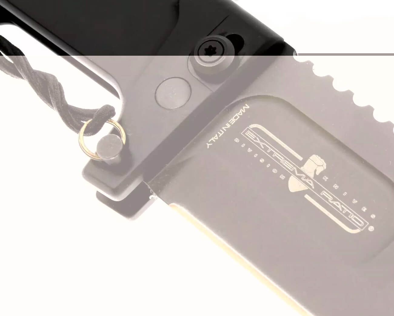 Faca tática e de sobrevivência RAO II. Lâmina de 119 mm em aço Böhler. Com bainha e afiador.