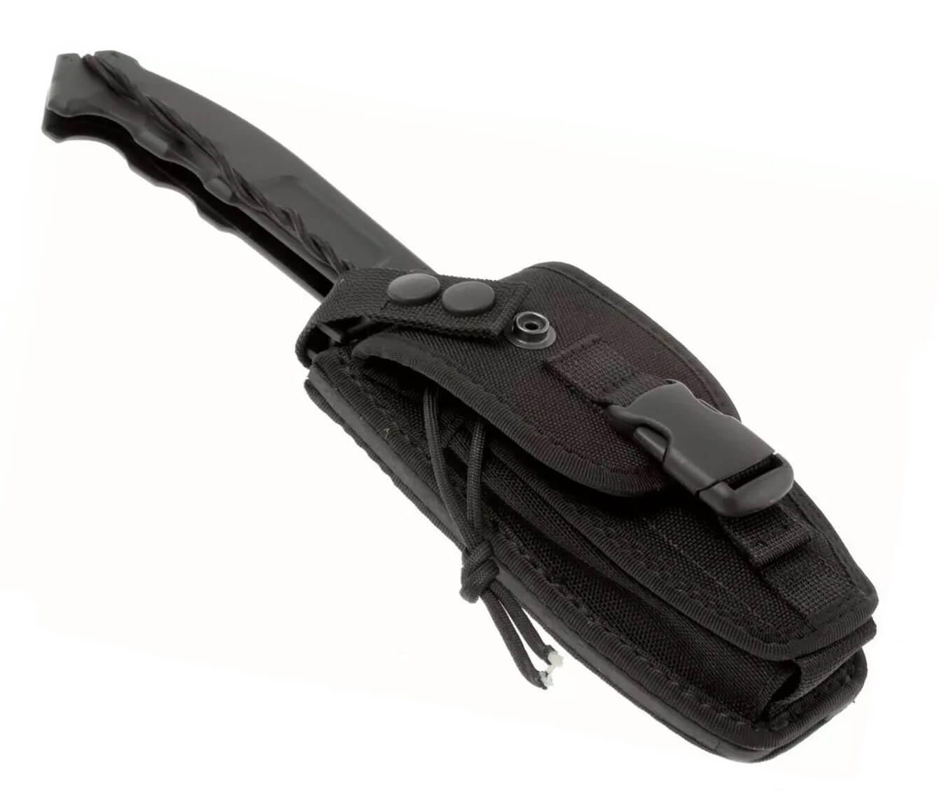 Faca tática e de sobrevivência RAO II. Lâmina de 119 mm em aço Böhler. Com bainha e afiador.