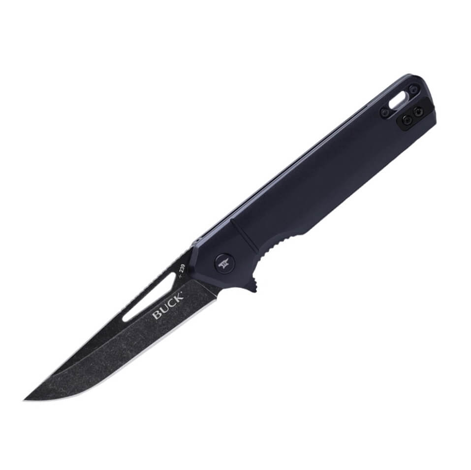 Canivete EDC Buck Infusion Black com cabo G10 preto e lâmina tant...