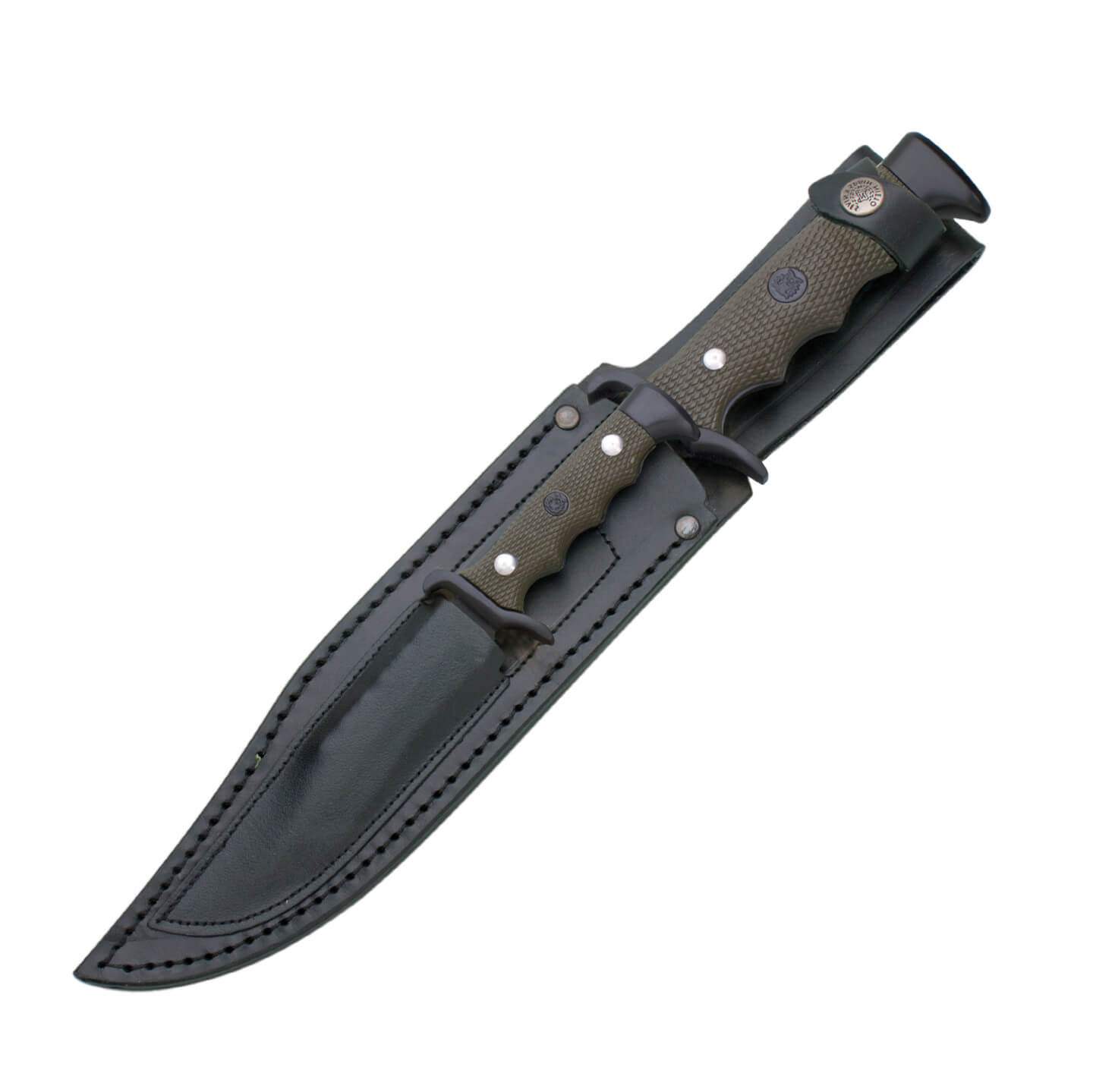 Bowie Nieto Combate 2 in 1 knives with ABS handle and black blade of 23 and 11 cm