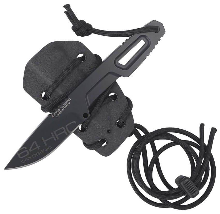 Extrema Ratio SATRE S600 BLACK bushcraft Messer. Böhler Stahl und 7 cm Klinge.