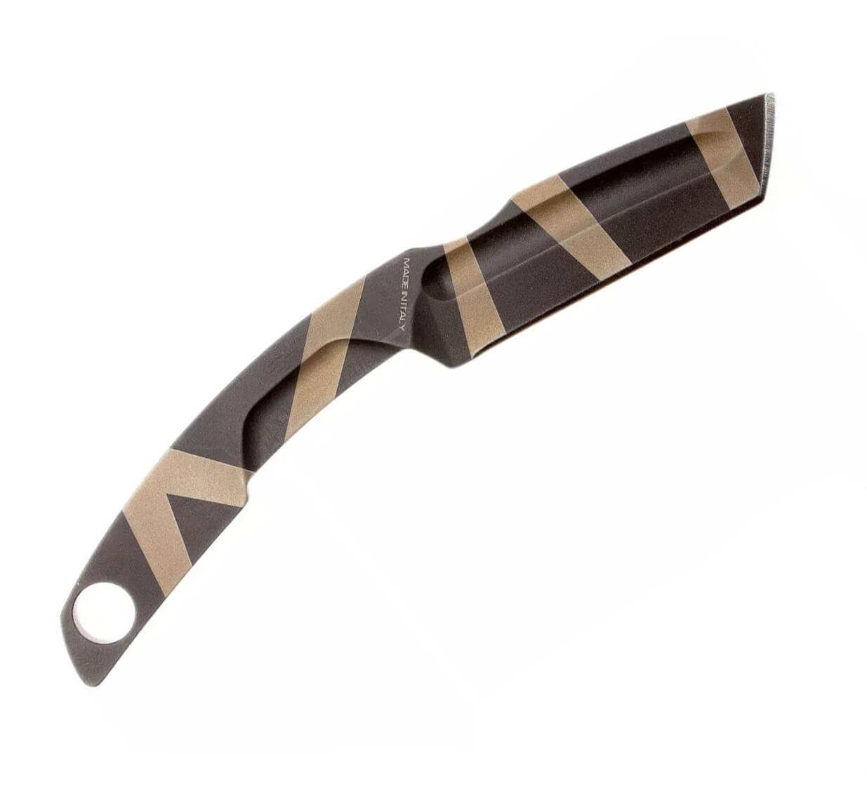 N.K.3 DESERT WARFARE faca de pescoço da Extrema Ratio. Lâmina de 7 cm e bainha em kydex.