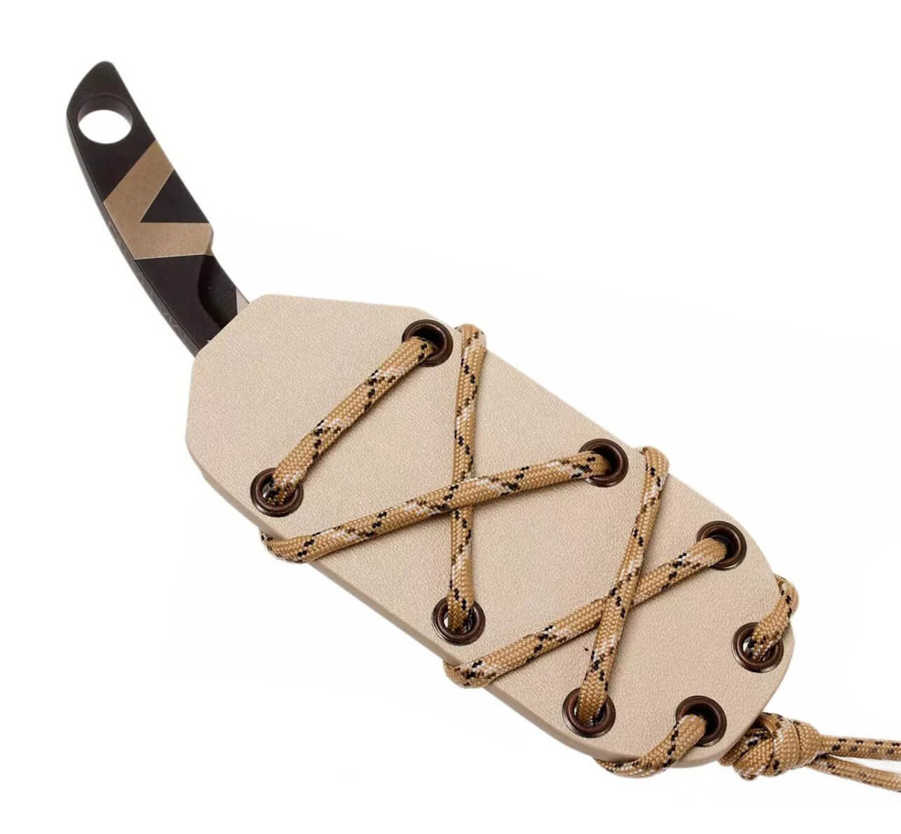 N.K.3 DESERT WARFARE faca de pescoço da Extrema Ratio. Lâmina de 7 cm e bainha em kydex.