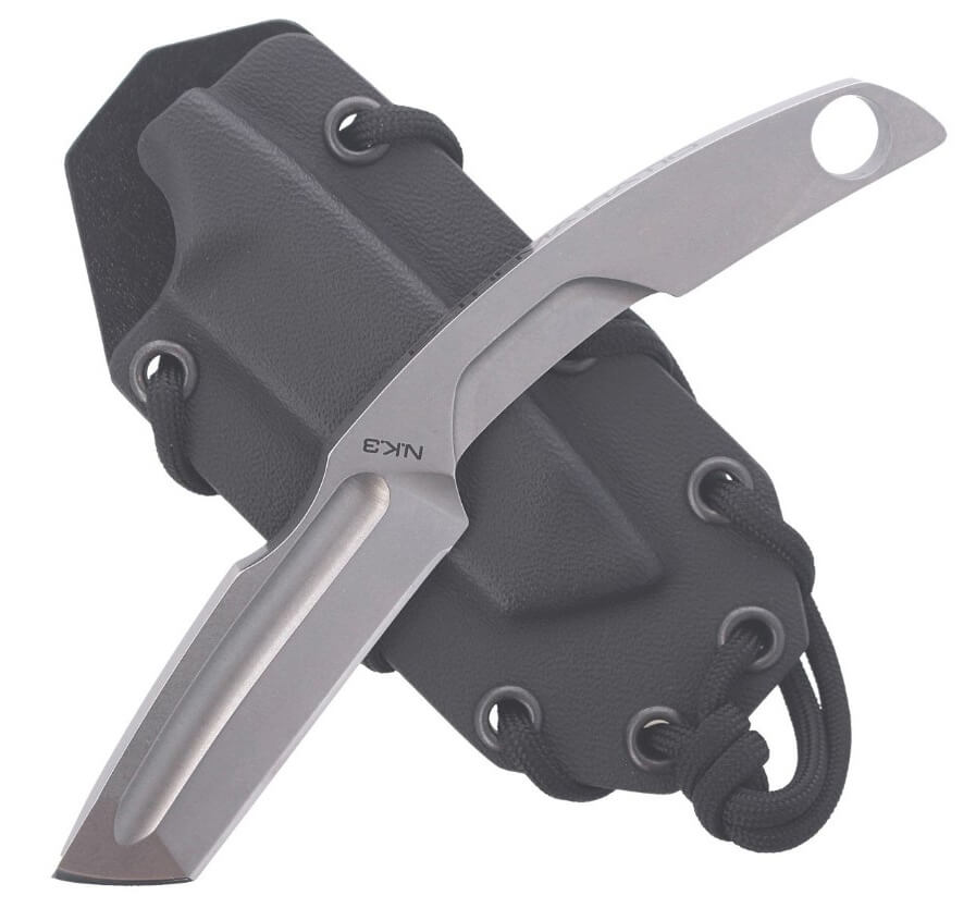 N.K.3 STONE WASHED neck knife by Extrema Ratio. 7 cm blade and kydex sheath.