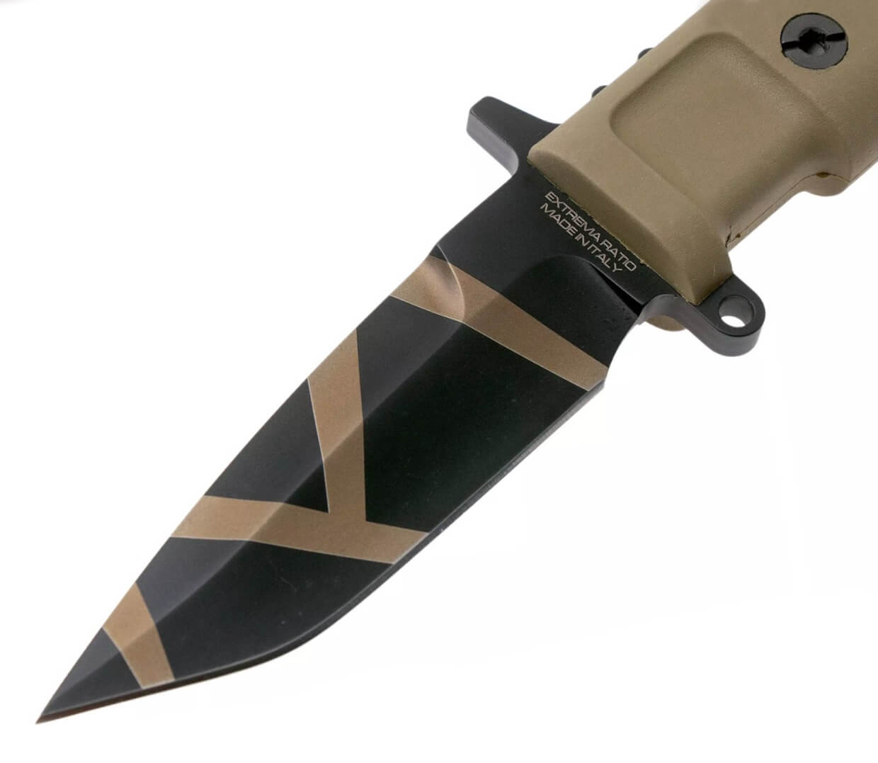 Cuchillo de combate de Extrema Ratio COL MOSCHIN C DESERT WARFARE. Con puño de forprene y hoja de 16 cm.