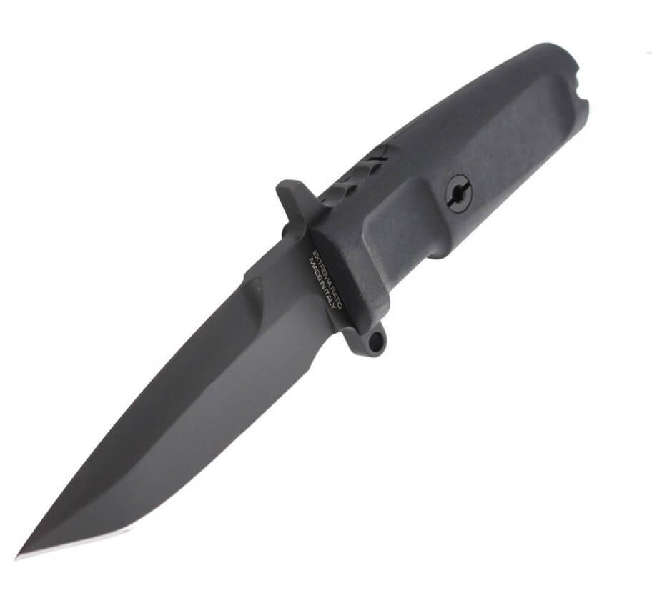 Coltello da combattimento Extrema Ratio COL MOSCHIN C BLACK. Con manico in forprene e lama da 16 cm.
