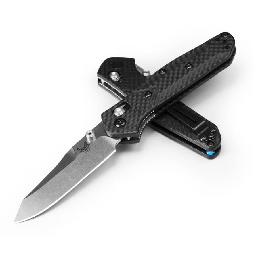 Benchmade Mini Osborne 945-2 Reverse Tanto taktisches Messer mit Kohlefasergriff