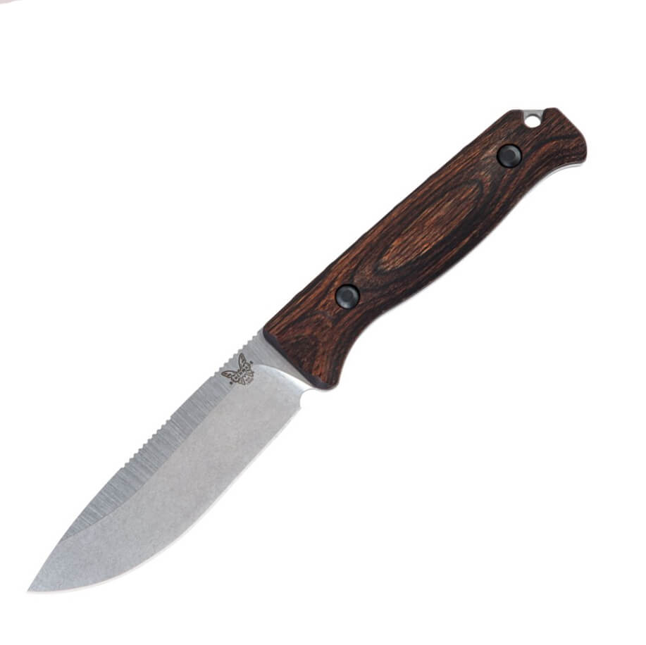 Benchmade Saddle Mountain Skinner-Messer mit stabilisiertem Holzg...