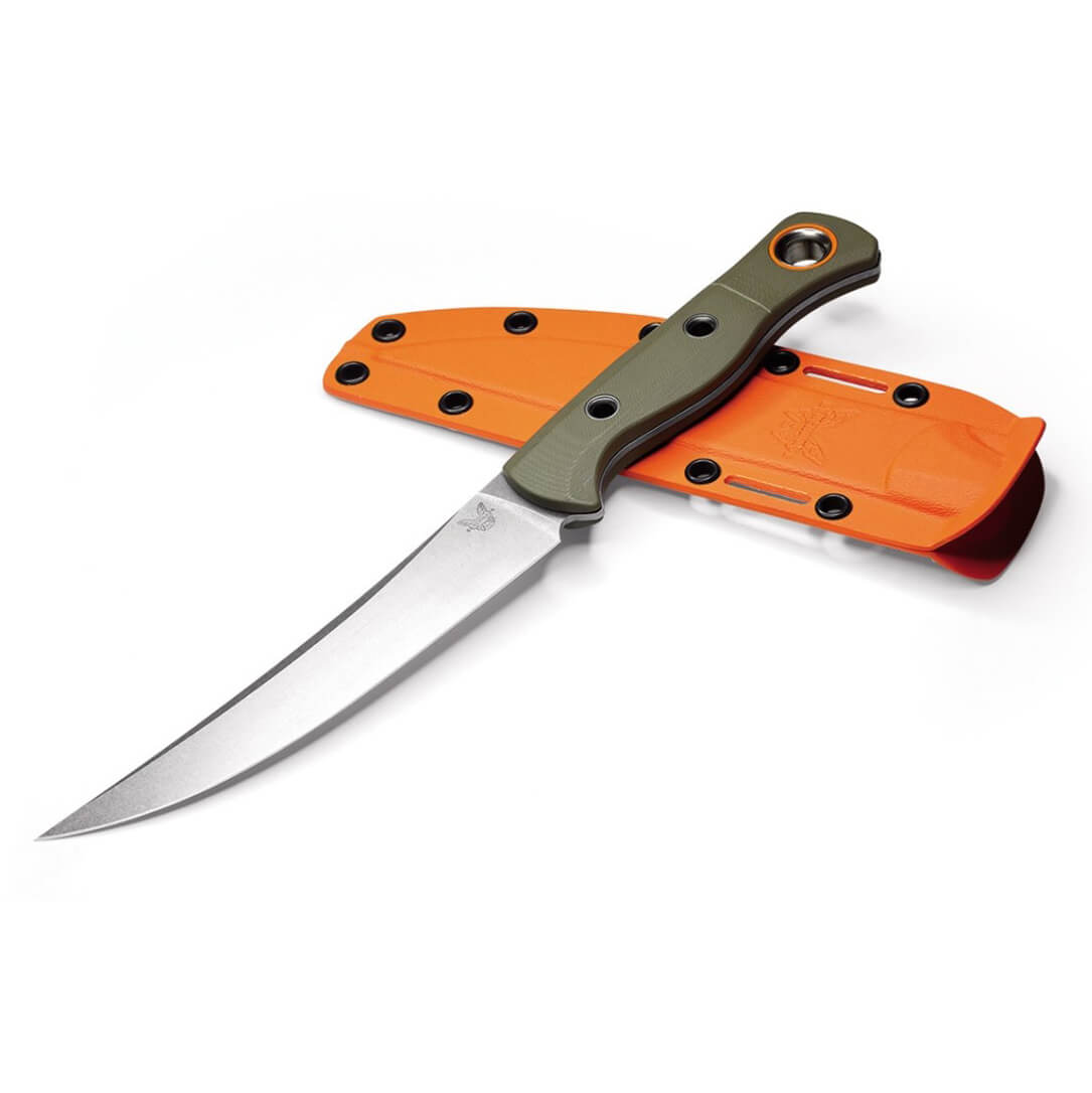 Benchmade Meatcrafter knife with green G10 handle 15500-3