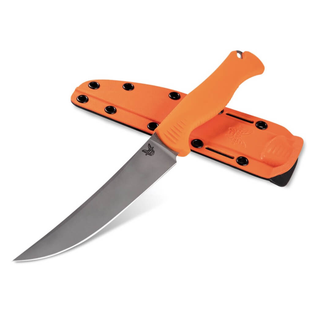 Faca Meatcrafter Benchmade 15500 com cabo laranja santoprene