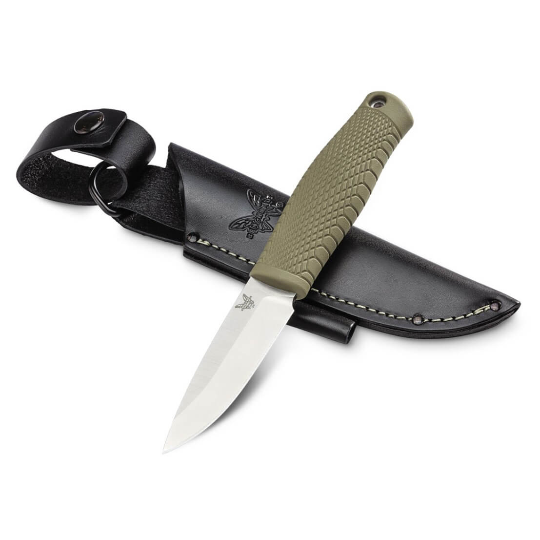 Faca Benchmade Puukko 200 com cabo verde Santoprene