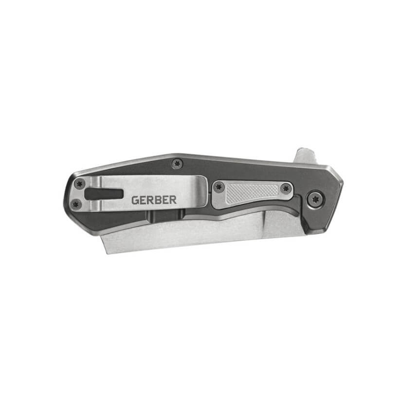 Gerber Asada Folder Plain Onyx Taktisches Messer 30-001808 mit Aluminiumgriff