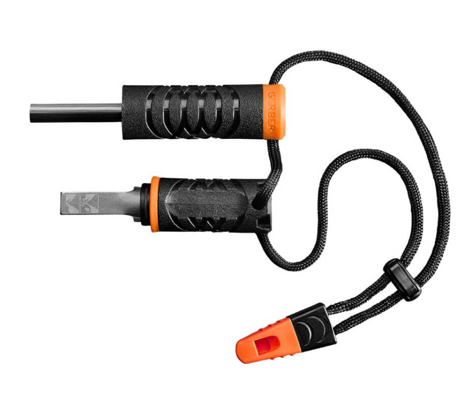 Gerber 31-003151 Flint e apito de emergência com estojo à prova d...