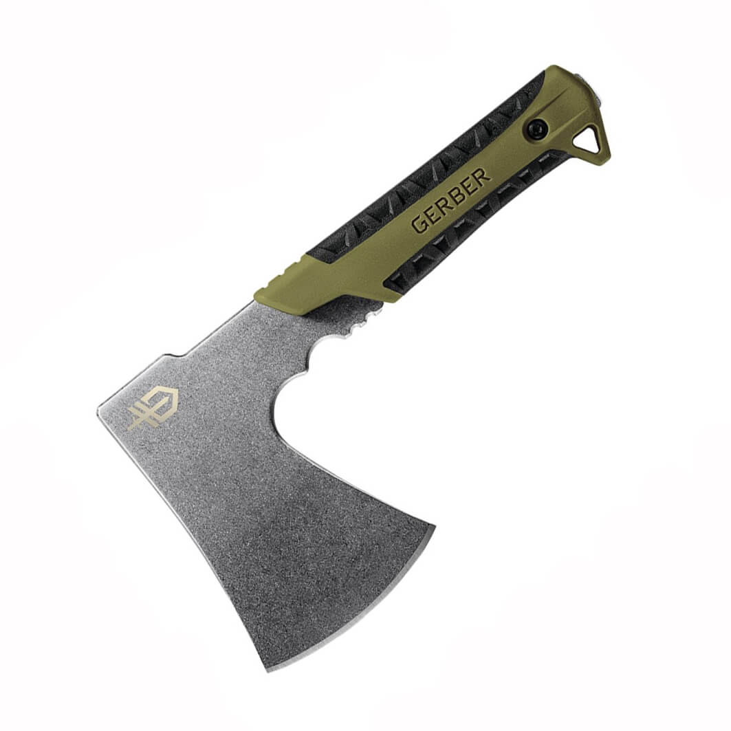 Gerber Pack Hatchet Flat Tactical Axe com cabo verde e preto 31-0...