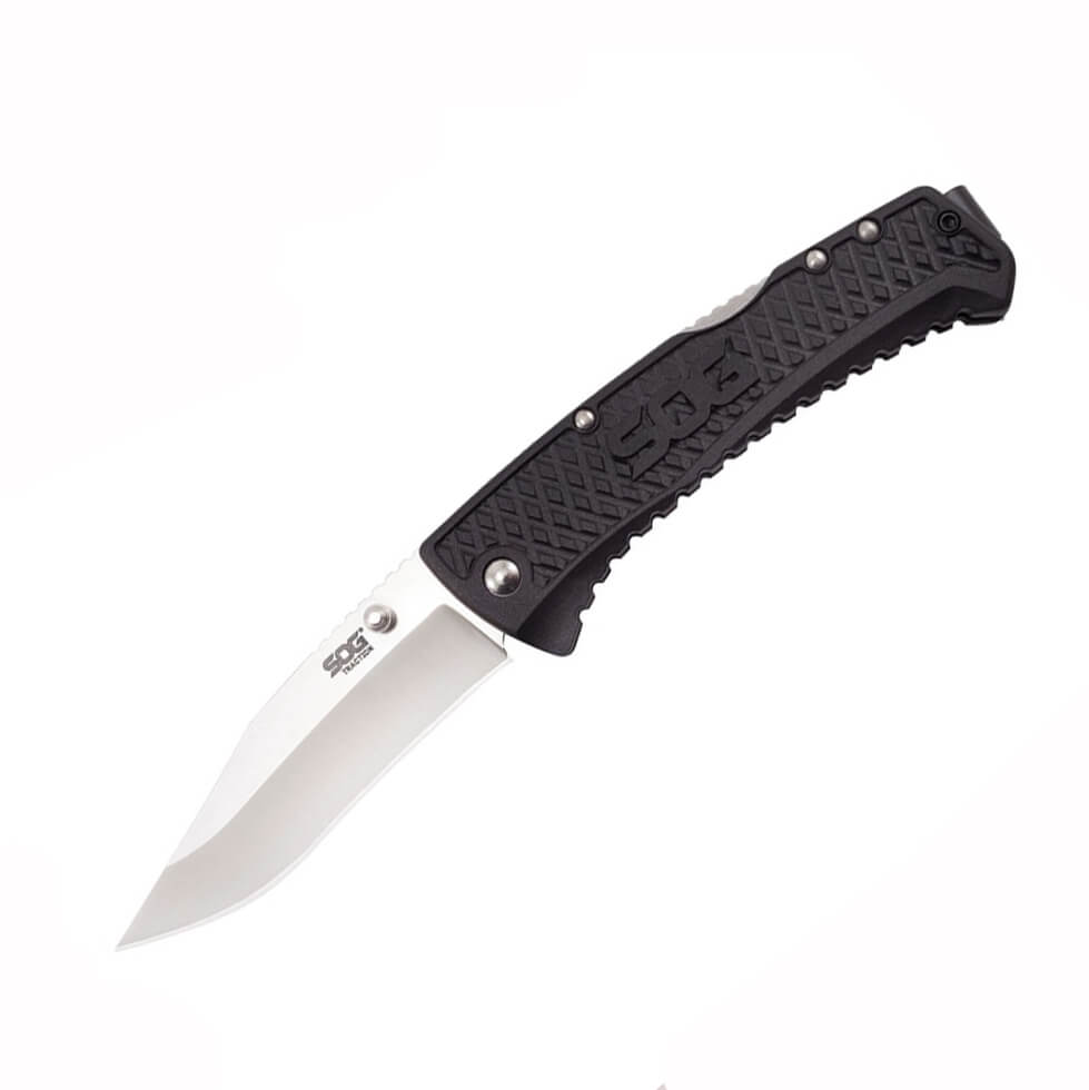 SOG Traction Clip Point TD1011-CP Taschenmesser mit schwarzem GRN...