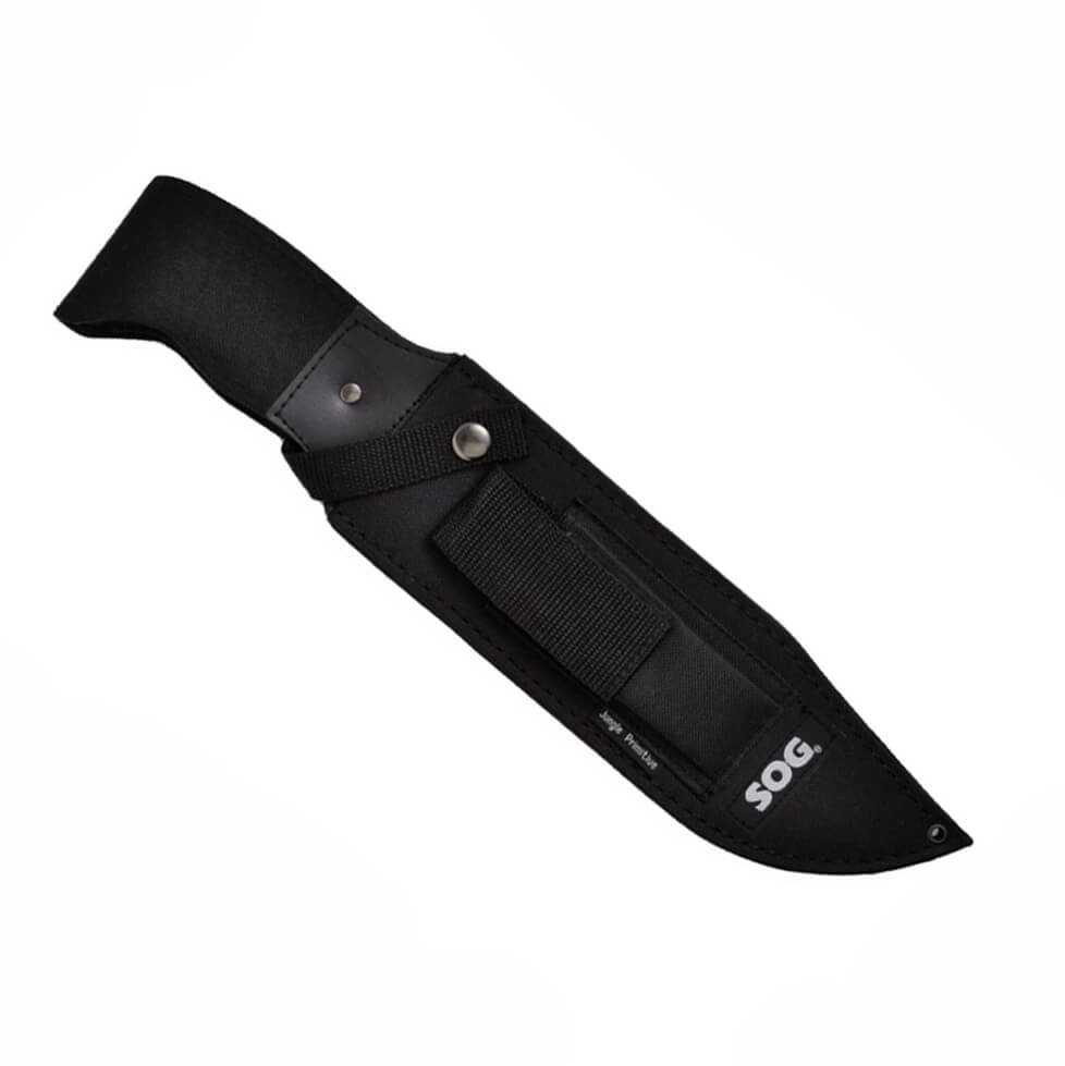 Machette tactique SOG Jungle Primitive avec manche Kraton noir et lame noire F03TN-CP