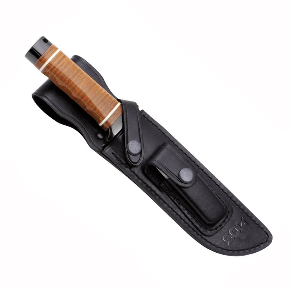 Super SOG Bowie SB1T-L knife with leather handle