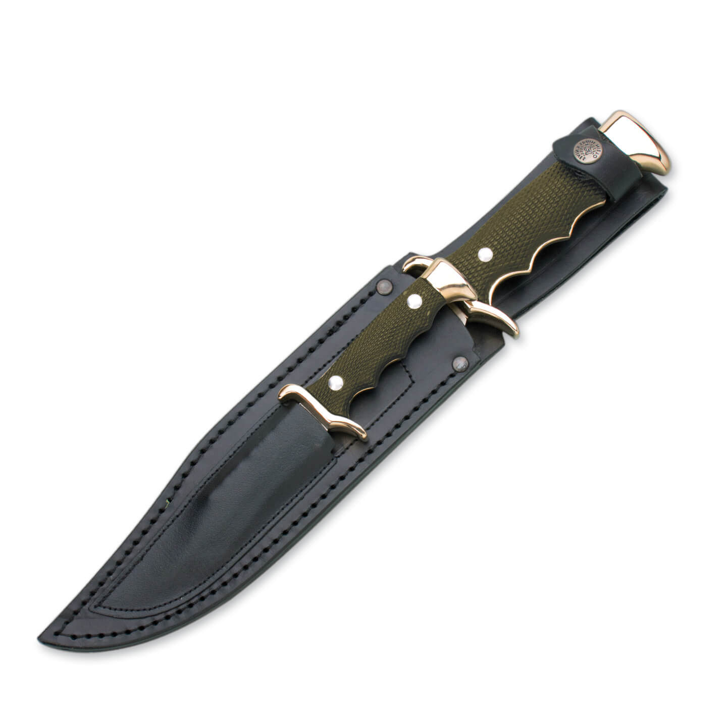 Coltelli Nieto Bowie Cazador con lama da 23 e 11 cm e manico in ABS verde