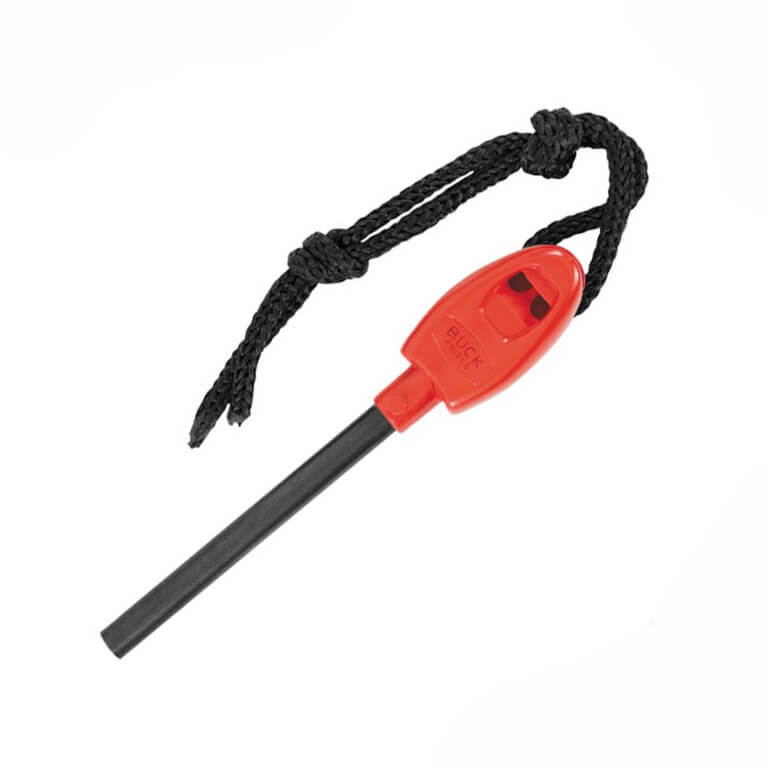 Coltello tattico Buck Selkirk con manico in micarta marrone e fodero in selce