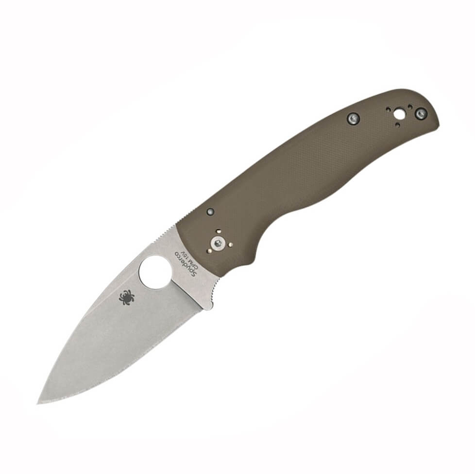 Spyderco Shaman G-10 Brown Taschenmesser und CPM15V-Klinge mit fl...