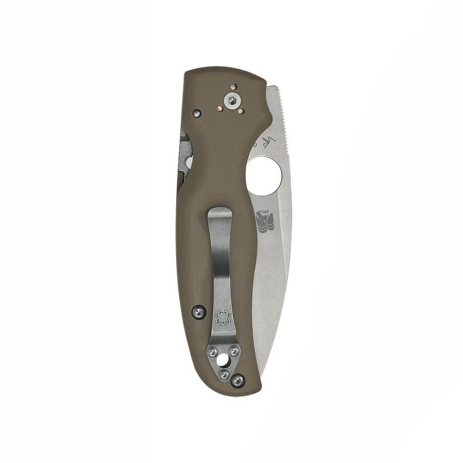 Canivete Spyderco Shaman G-10 marrom e lâmina CPM15V com borda plana