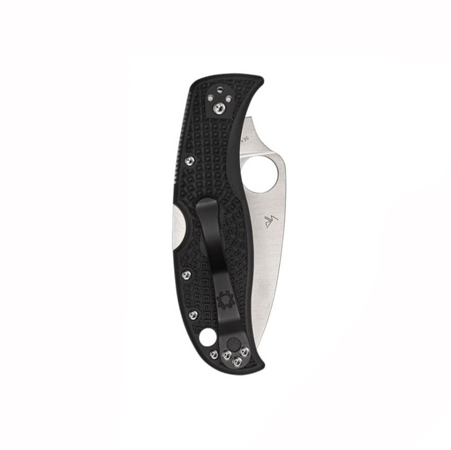 Couteau de poche Spyderco Leafjumper avec manche FRN noir et lame plate VG-10 C262PBK