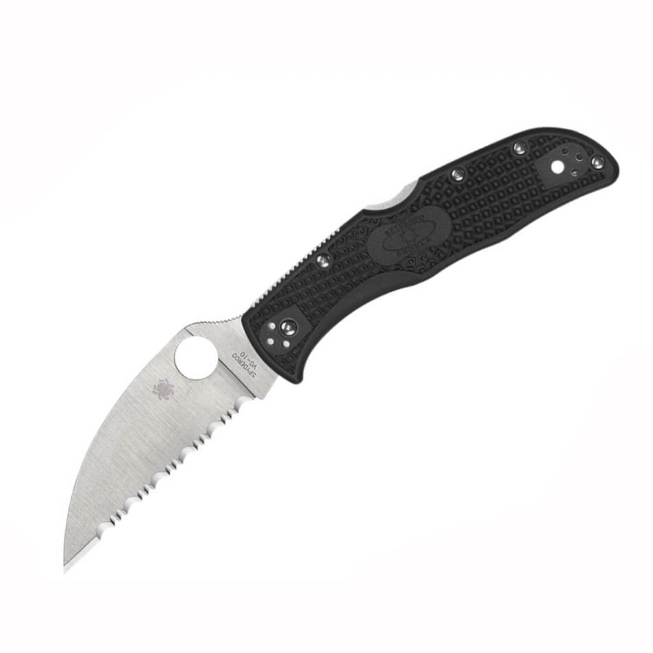 Spyderco Endela Taschenmesser mit schwarzem FRN-Griff und VG-10 S...