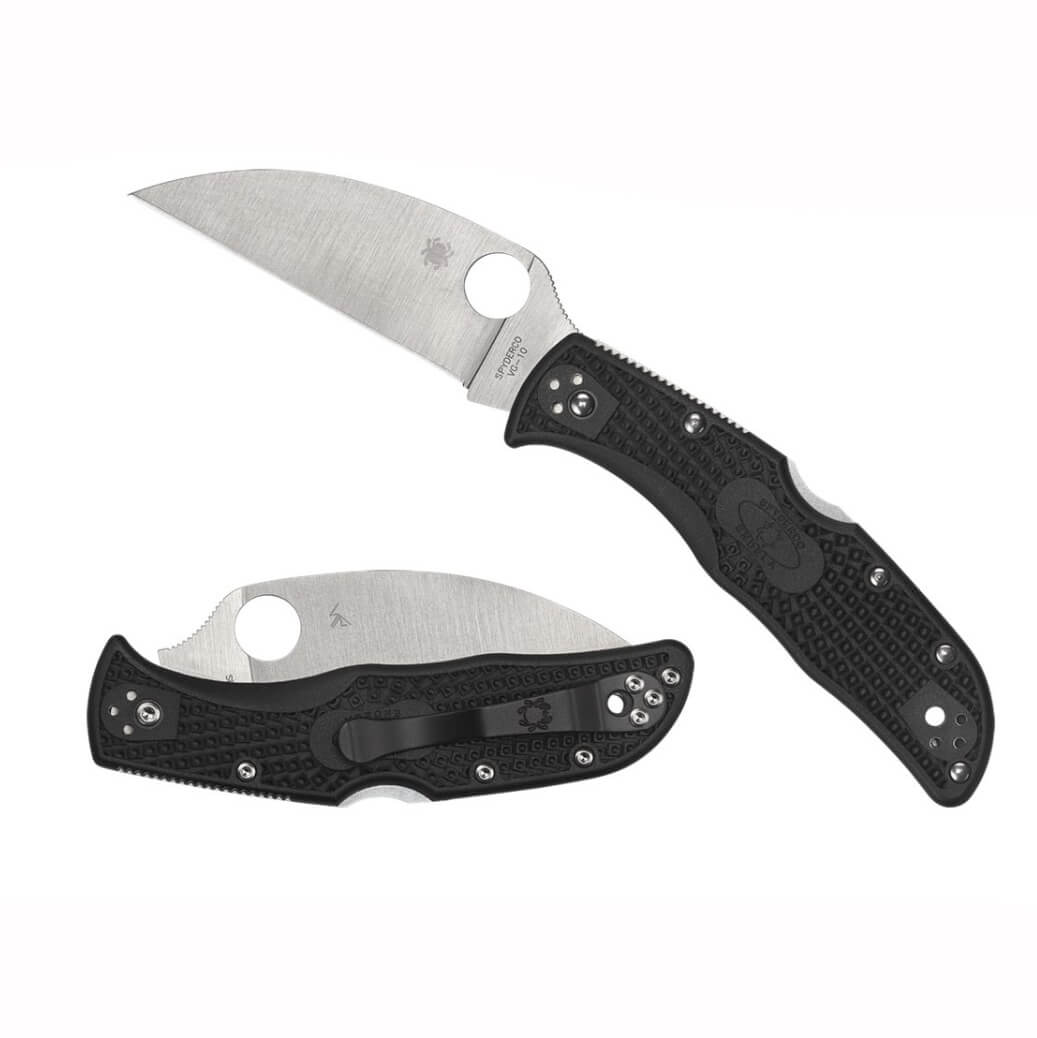 Coltello tascabile Spyderco Endela con manico FRN nero e lama VG-10 PlainEgde C243FPWCBK