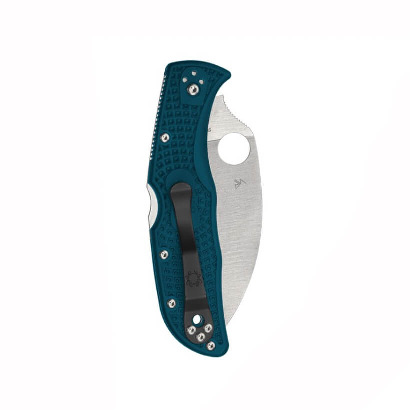 Spyderco Endela Wharncliffe taktisches Messer mit blauen FRN-Nylongriffen und K390-Stahlklinge C243FPWK390