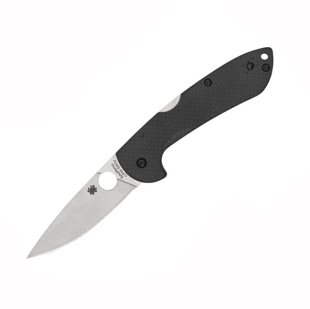 Navaja táctica Spyderco Siren con cachas de fibra de carbono y ho...
