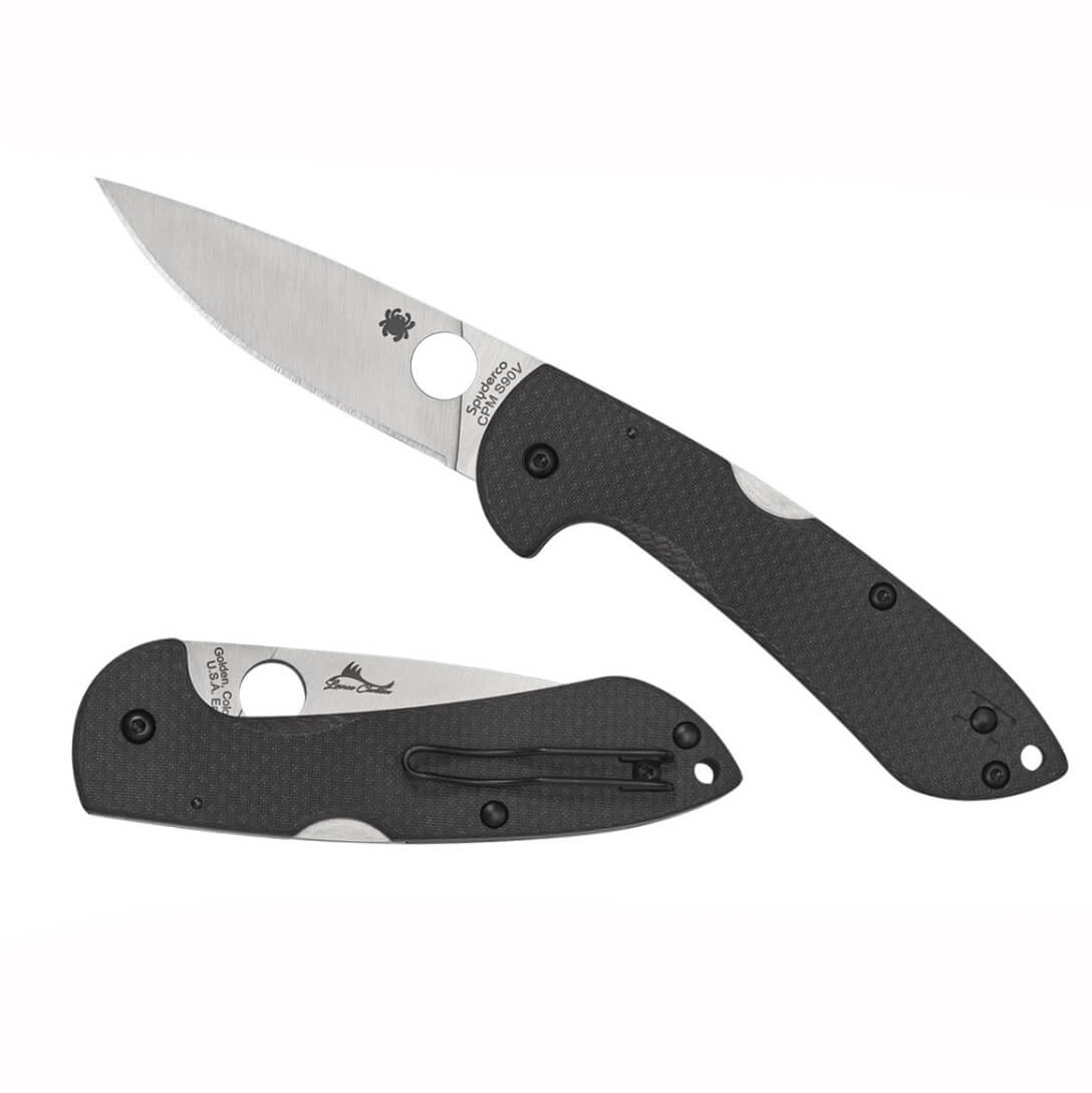 Couteau tactique Spyderco Siren avec poignées en fibre de carbone et lame en acier CPM-S90V C247CFP