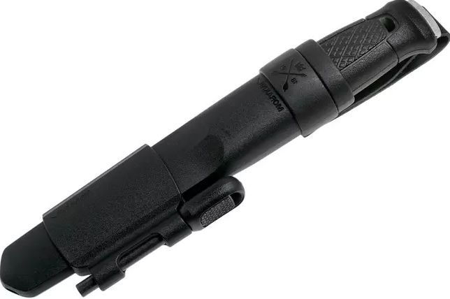 Garberg Black bushcraft knife with survival kit. 13914