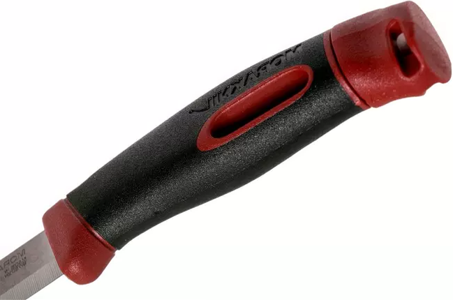 Coltello bushcraft Morakniv Companion Spark Red da 10,4 cm con selce.