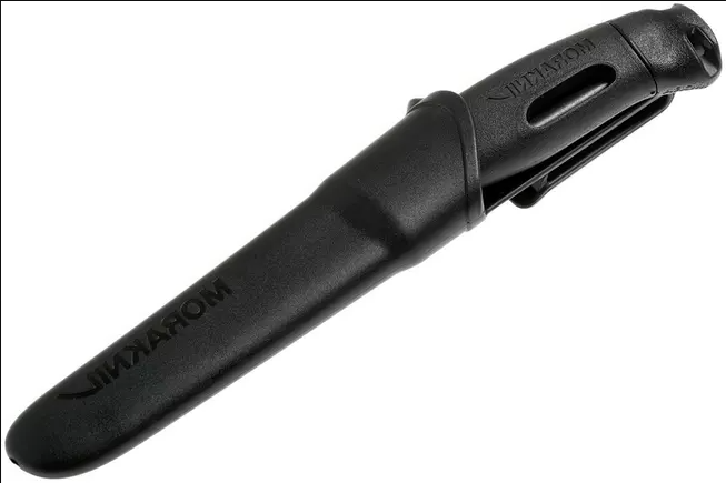 Morakniv Companion Spark Black 10,4 cm Bushcraftmesser mit Feuerstein.